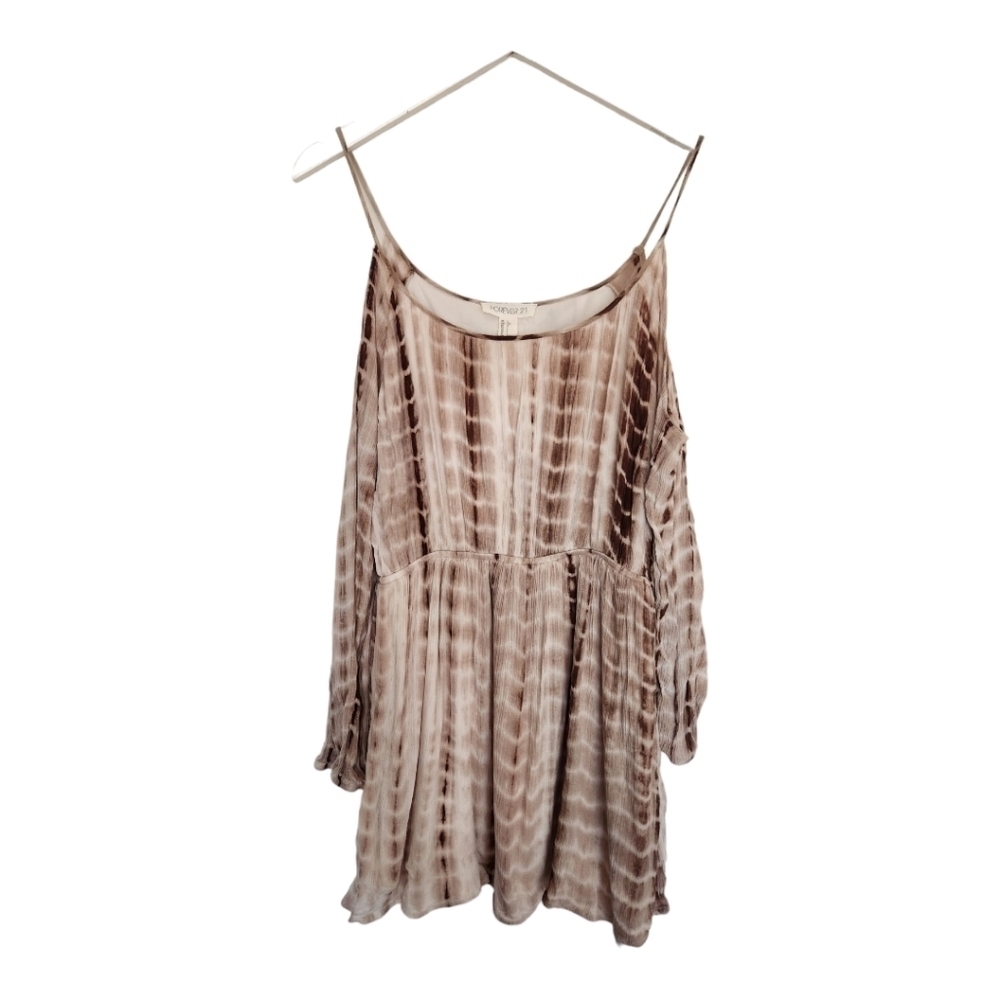 F21 Long Sleeve Shoulder Dress L
